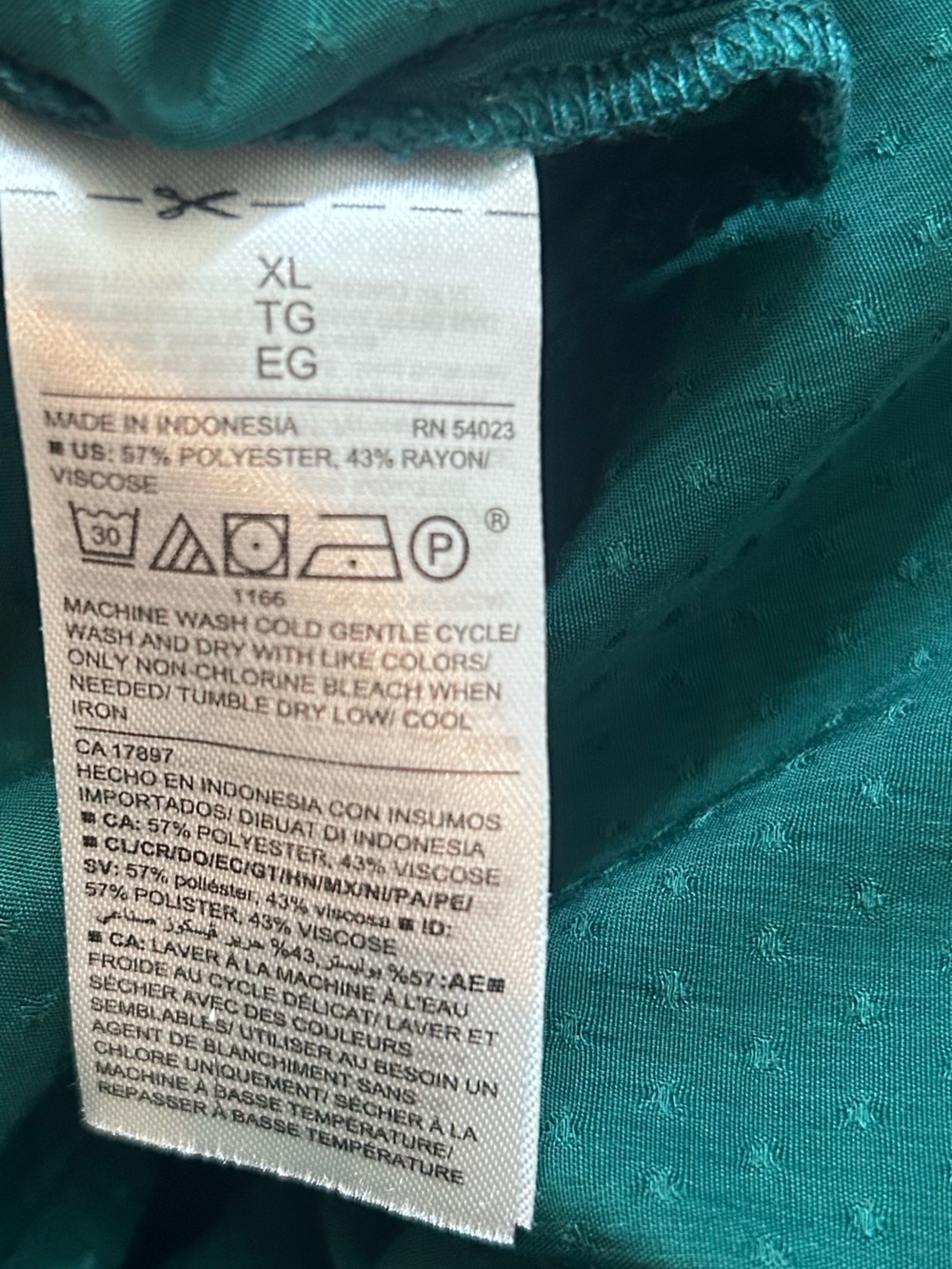 Old Navy Teal Textured Tank Top - Picture 6 of 6